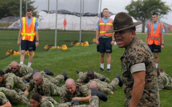 210923-N-XU135-0041 NEWPORT, R.I. (Sept. 23, 2021) OCS junior officer candidate push