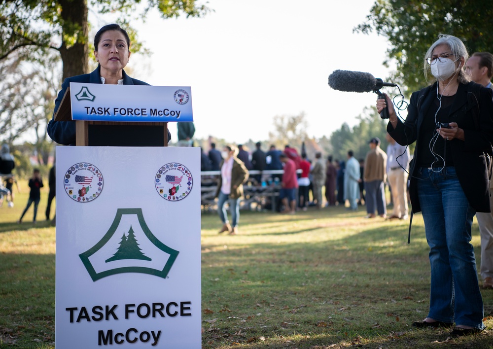 Media Day During Operation Allies Welcome at Fort McCoy