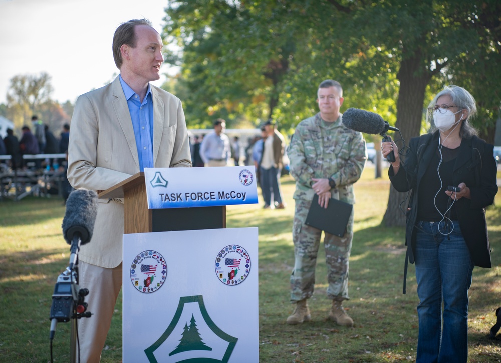 Media Day During Operation Allies Welcome at Fort McCoy