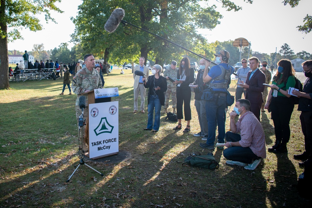 Media Day During Operation Allies Welcome at Fort McCoy