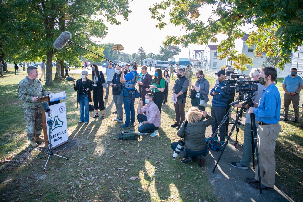 Media Day During Operation Allies Welcome at Fort McCoy