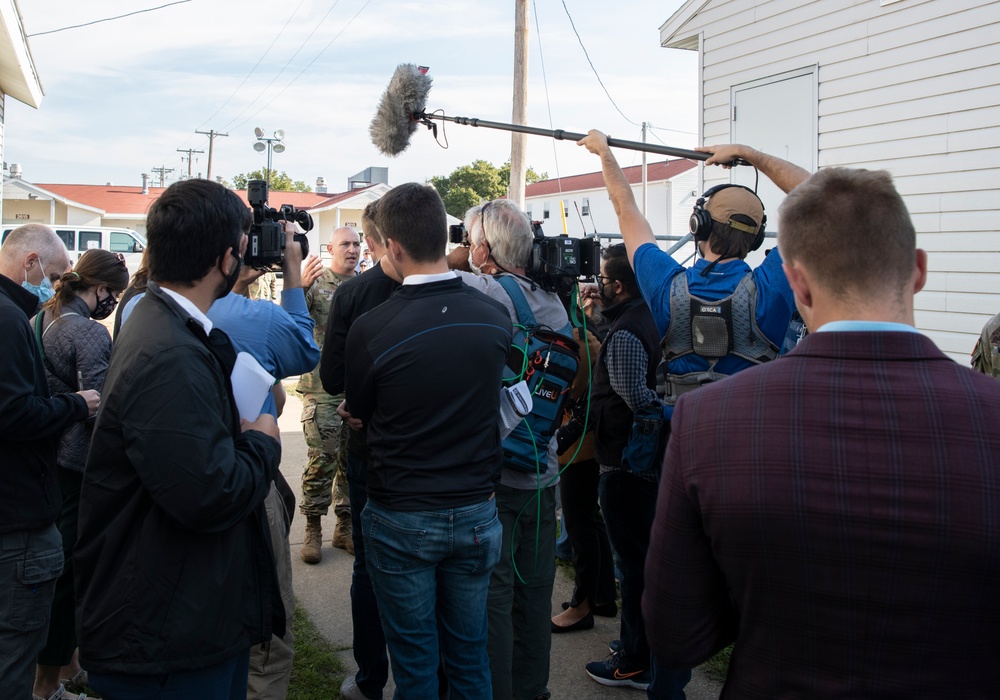 Media Day During Operation Allies Welcome at Fort McCoy