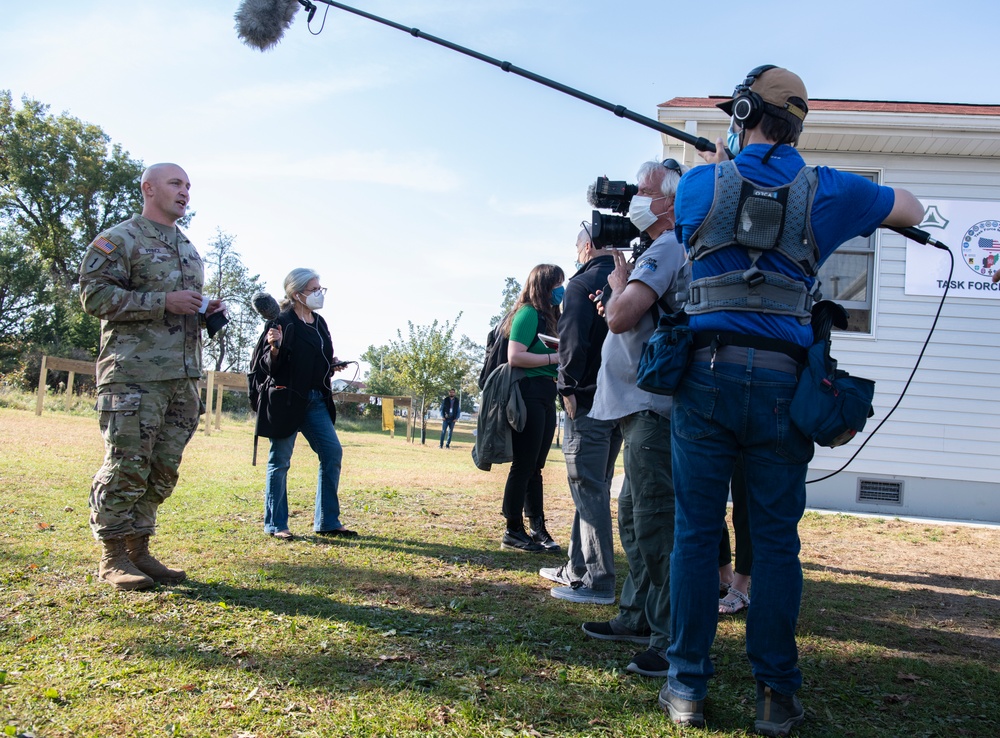 Media Day During Operation Allies Welcome at Fort McCoy