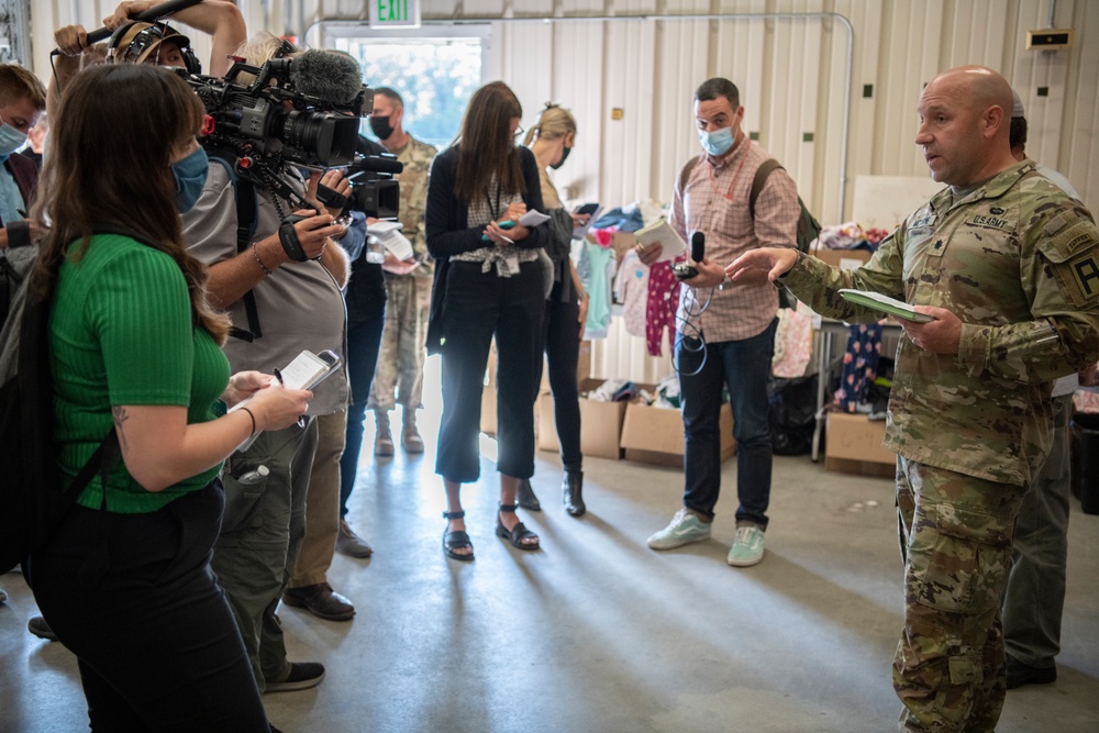 Media Day During Operation Allies Welcome at Fort McCoy