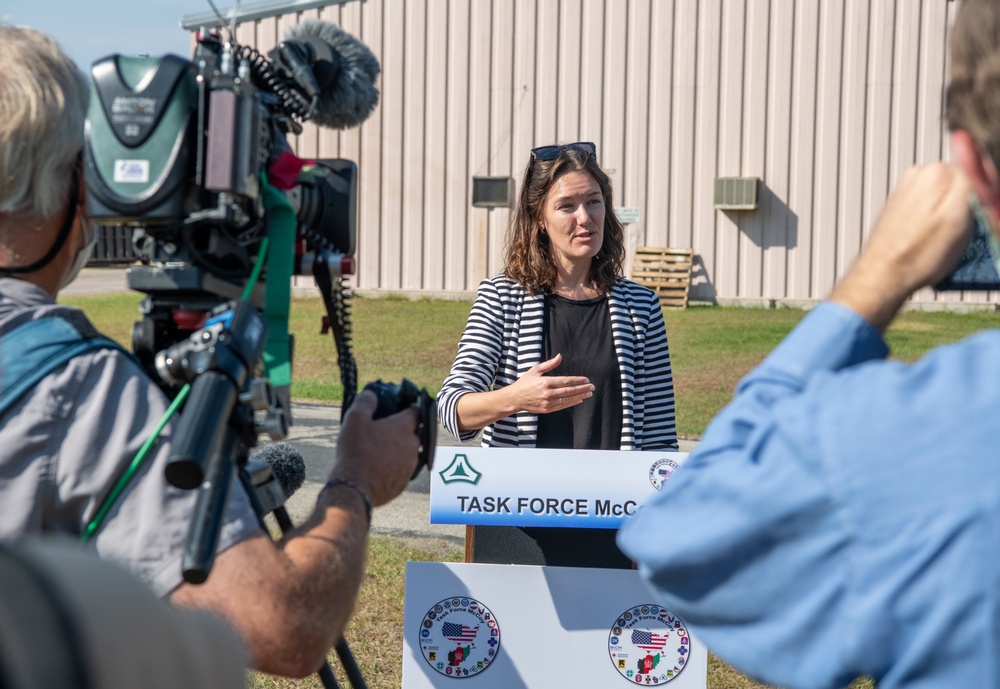 Media Day During Operation Allies Welcome at Fort McCoy