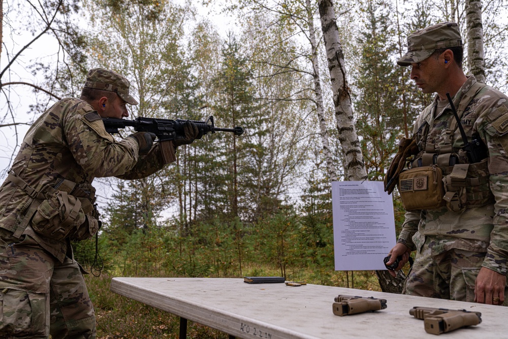 Correct a malfunction; a test event for NCO of the Year