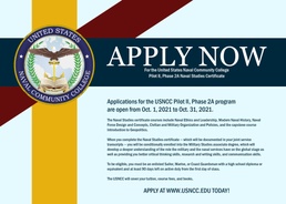 US Naval Community College Begins Accepting Applications for Pilot II