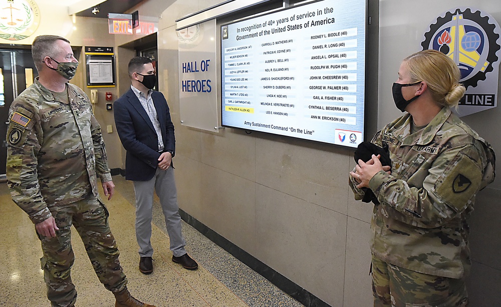 New ASC display honors its civilian employees with 40-plus years of federal service