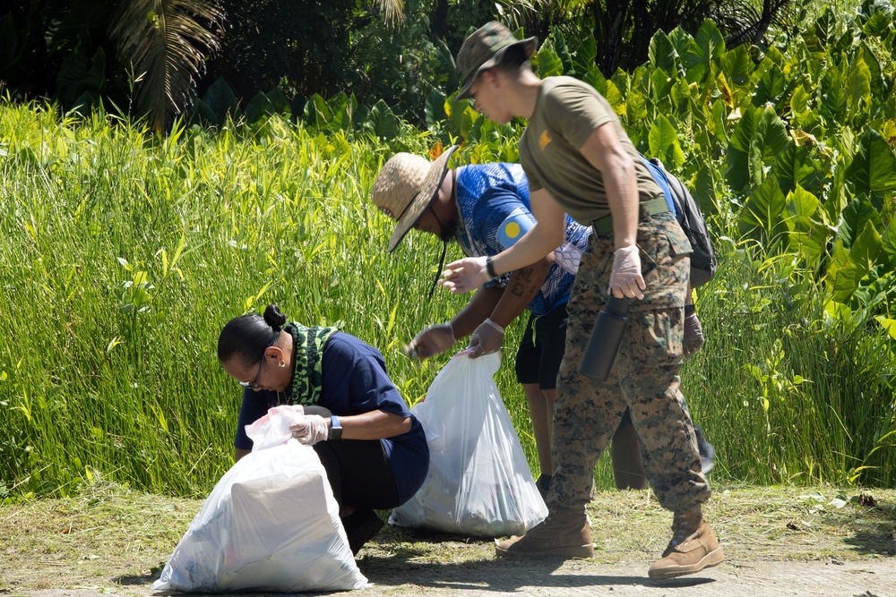 Task Force Koa Moana 21 joins Palau in World Clean-Up Day