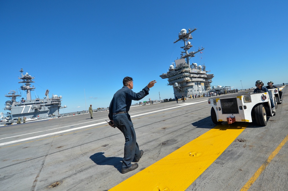 Truman is conducting readiness training in the Atlantic Ocean in preparation for future operations.