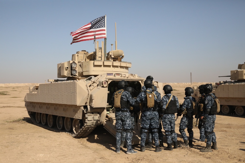 Anti-terror Forces (HAT) attend Bradley Fighting Vehicle and Mortar Range