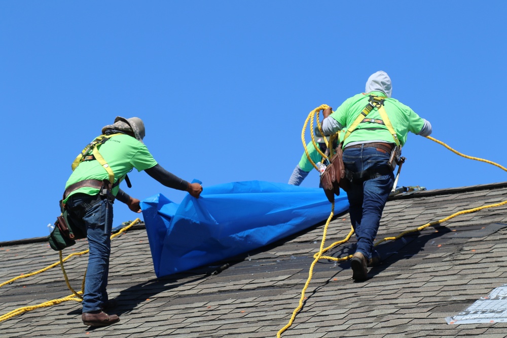 Hurricane Ida: Blue Roof installation
