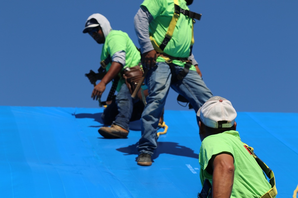 Hurricane Ida: Blue Roof installation