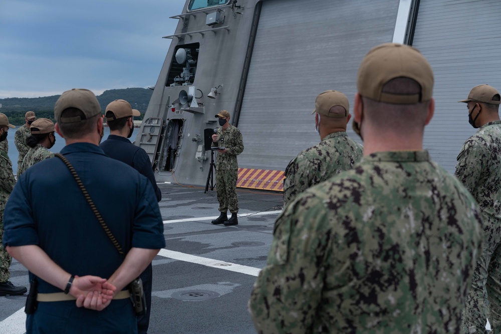USS Jackson (LCS 6) Captain Addresses Crew