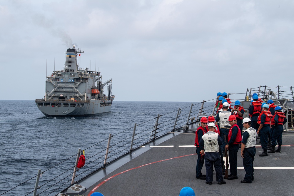 USS Michael Murphy Conducts Replenishment at Sea