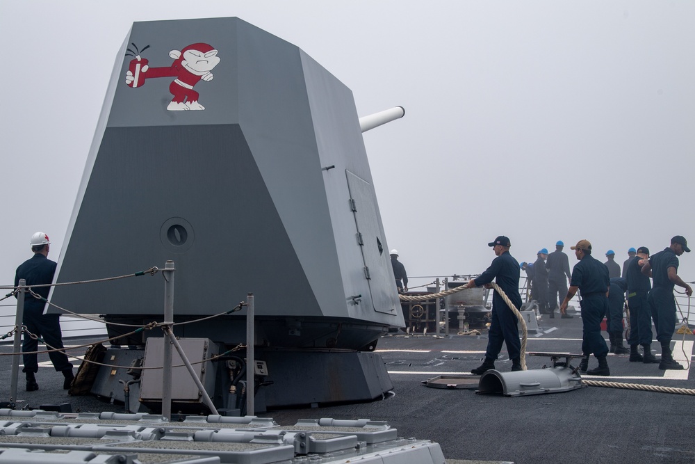 Sailors Conduct a Sea and Anchor Detail Aboard USS Michael Murphy (DDG 112)