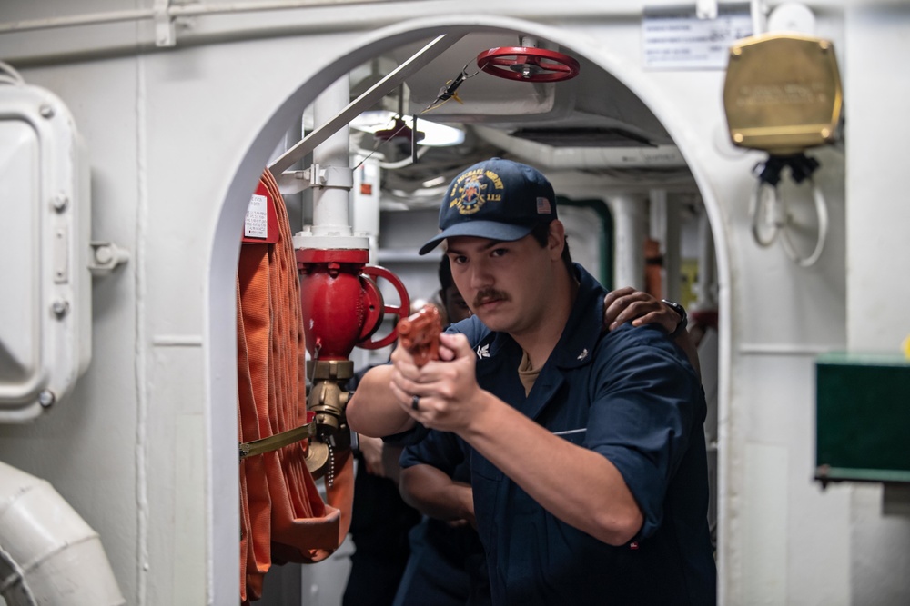 Sailors Conduct Small Arms Training Aboard USS Michael Murphy (DDG 112)