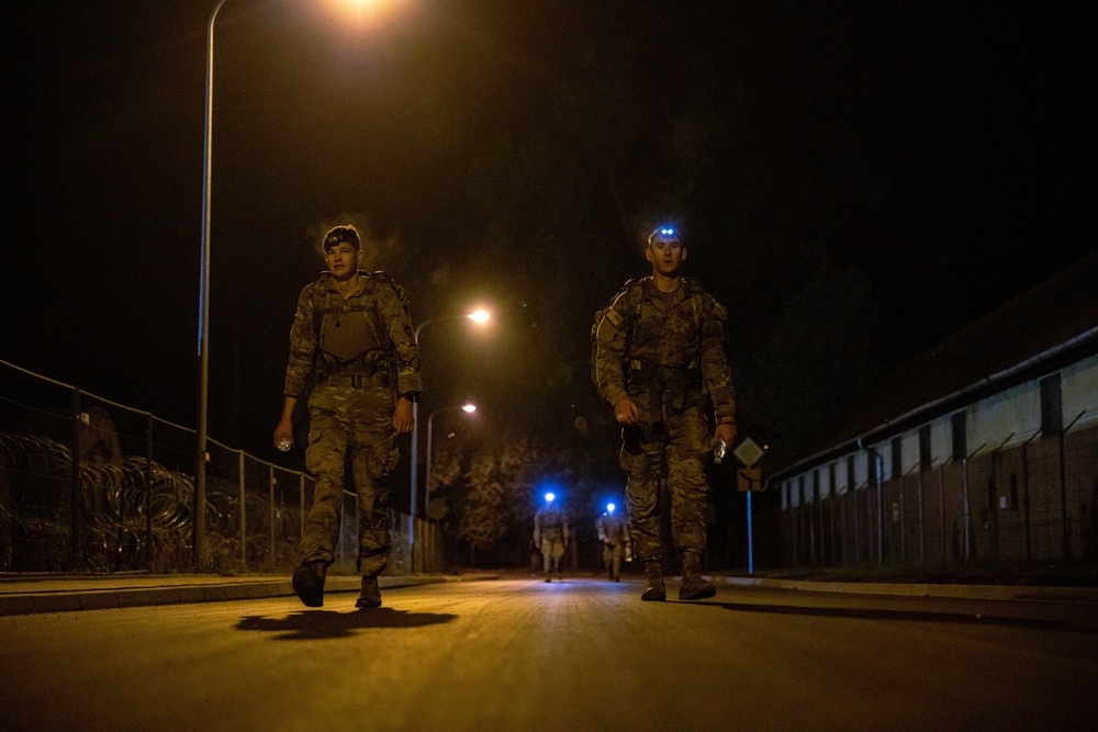 Moonlit March: Battle Group Poland's Norwegian Foot March 2021