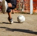 Soldiers Play Soccer With Afghan Personnel