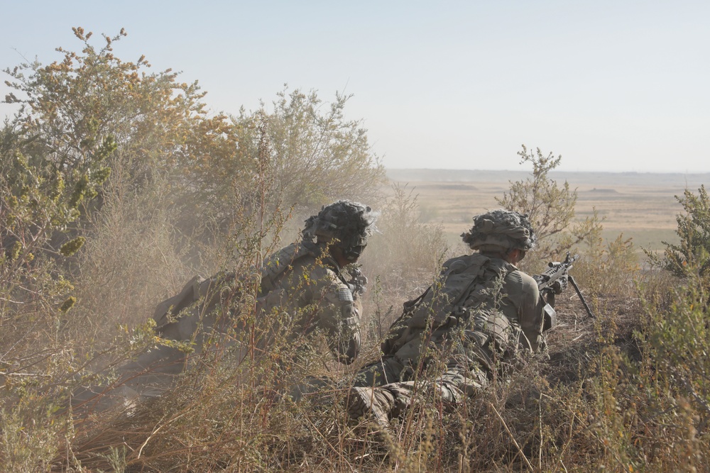 1st Battalion 8th Infantry Regiment Soldiers conduct platoon live fire exercises Sept. 24, 2021