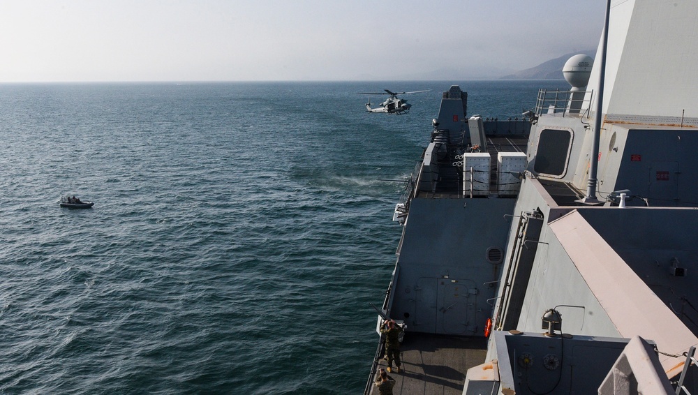 USS John P. Murtha (LPD 26) Combined Boat Ops and Flight Quarters with MLA 269