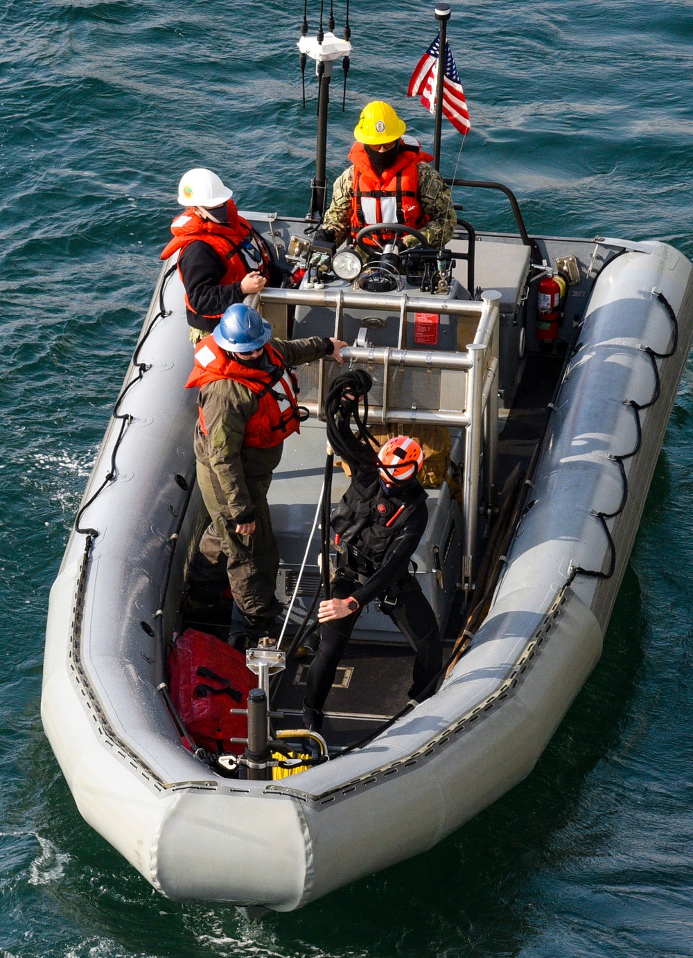 USS John P. Murtha (LPD 26) Combined Boat Ops and Flight Quarters with MLA 269