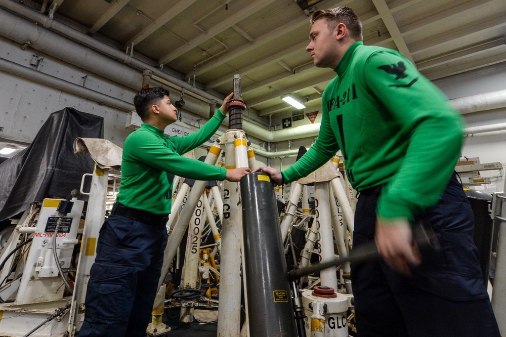 Truman is operating in the Atlantic Ocean in support of naval operations to maintain maritime stability and security in order to ensure access, deter aggression and defend U.S., allied and partner interests.