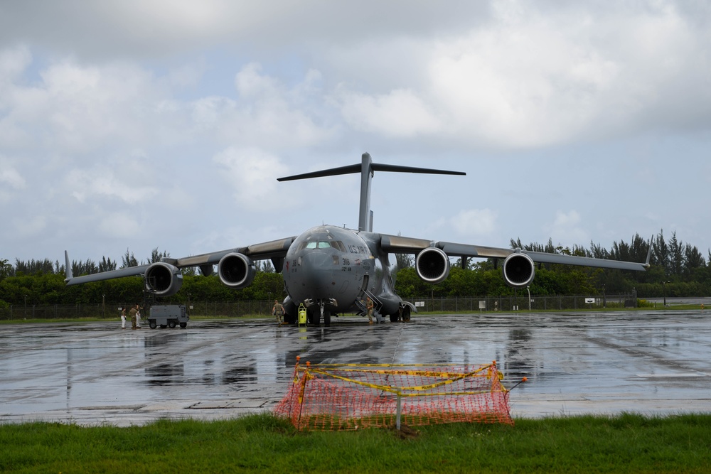 172nd Maintenance Group inspects C-17 Globemaster III aircraft in Puerto Rico