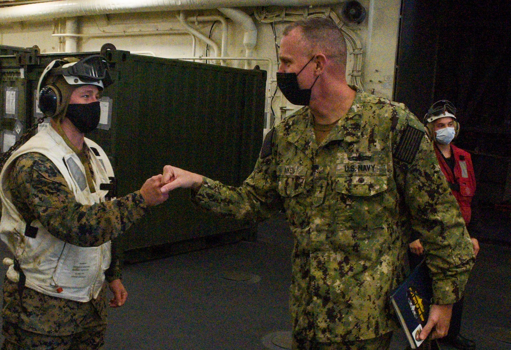 USS John P. Murtha (LPD 26) Welcomes Commander U.S. Naval Forces Southern Command and U.S. 4th Fleet