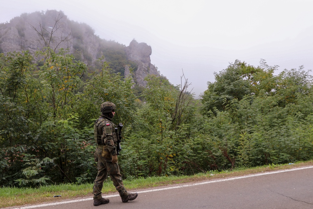 Task Force Ransom, Regional Command – East, assist in de-escalation efforts at Gate 1 in Jarinje, Kosovo