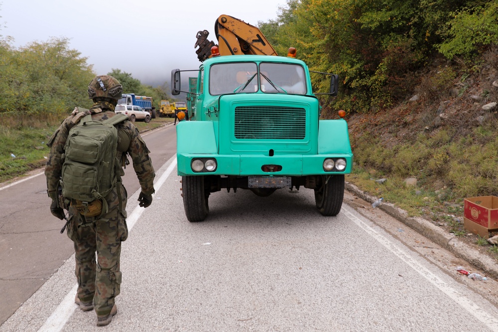 Task Force Ransom, Regional Command – East, assist in de-escalation efforts at Gate 1 in Jarinje, Kosovo