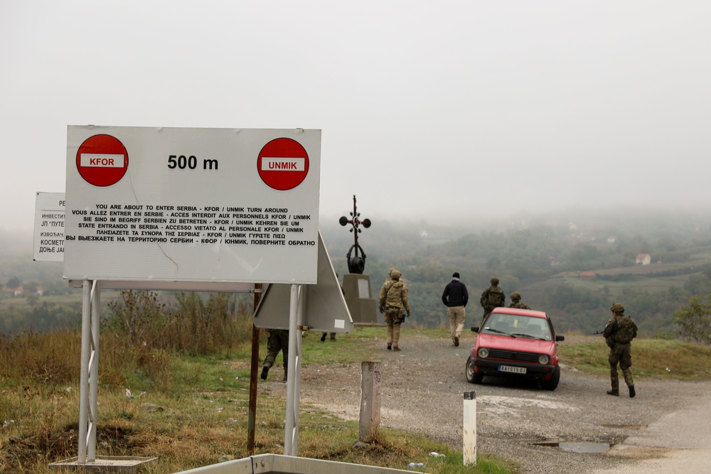 Task Force Ransom, Regional Command – East, assist in de-escalation efforts at Gate 1 in Jarinje, Kosovo