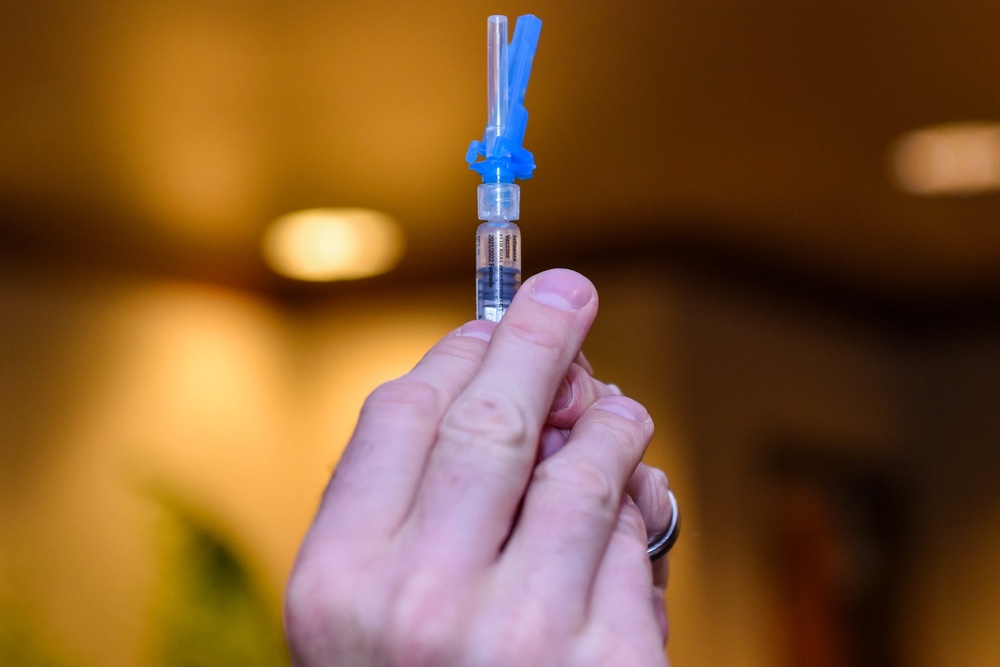 17th Medical Group administers flu vaccines to Wing leadership