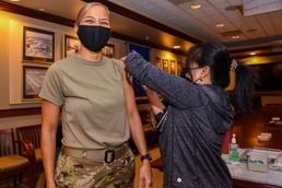 17th Medical Group administers flu vaccines to Wing leadership