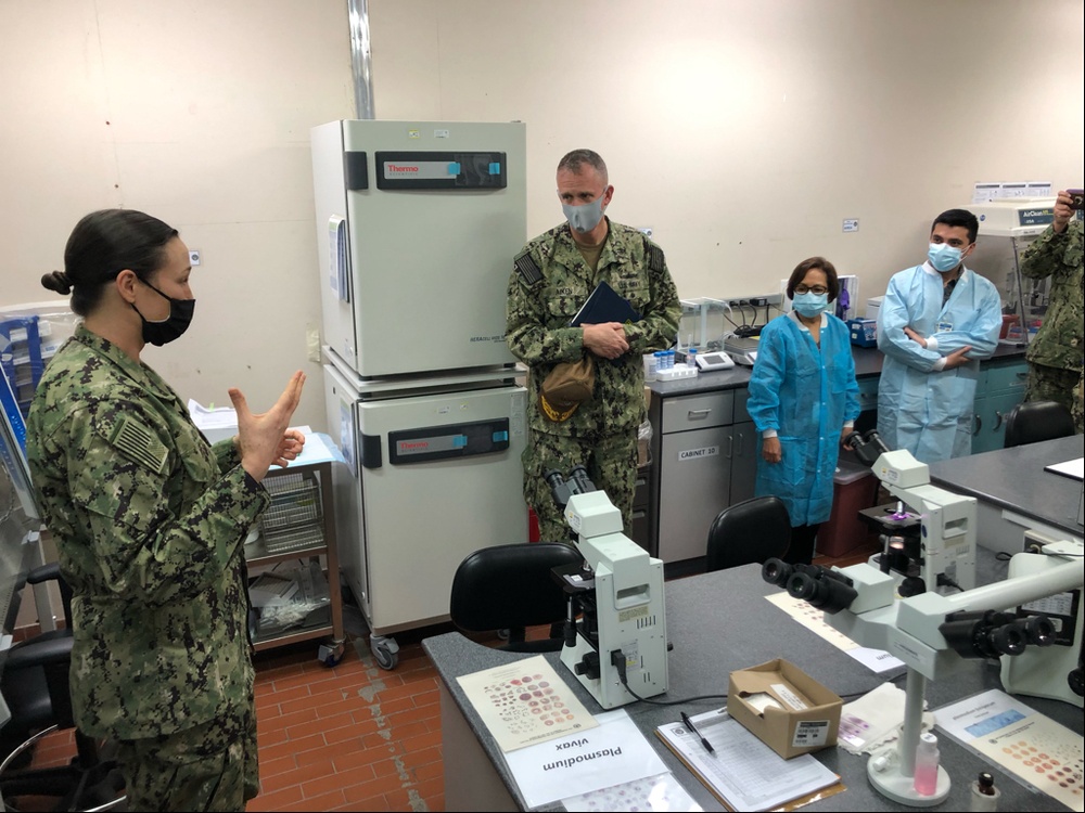 Rear Adm. Jim Aiken, commander, U.S. Naval Forces Southern Command/ U.S. 4th Fleet visits NAMRU-6