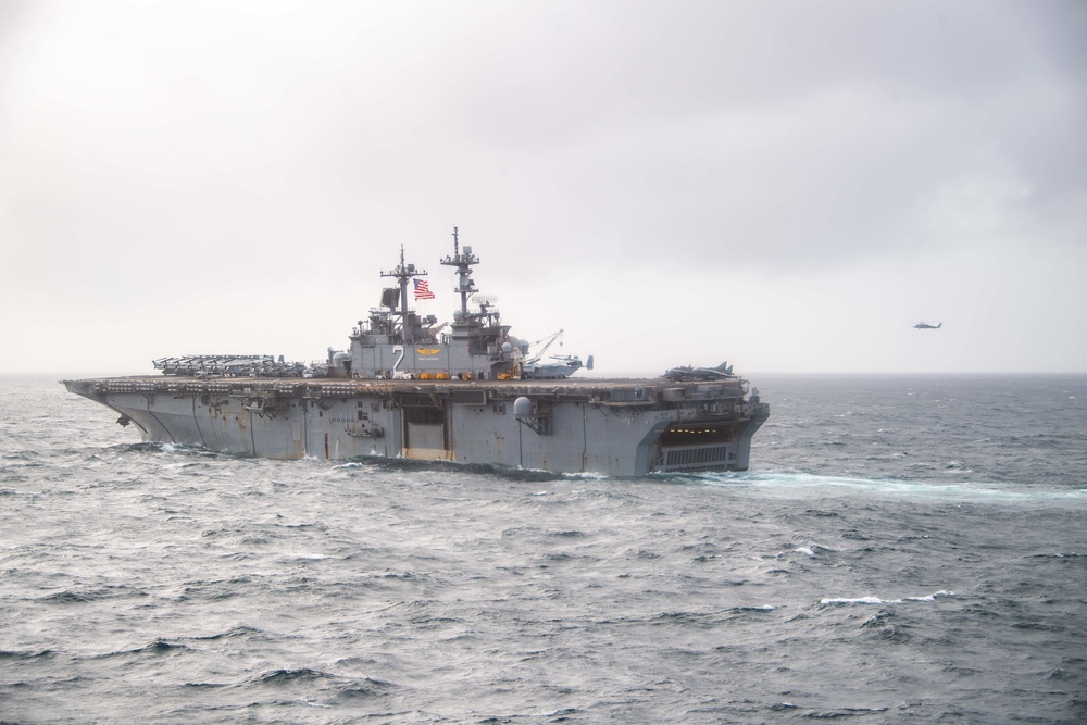 USS Portland PHOTOEX  with ESSEX ARG