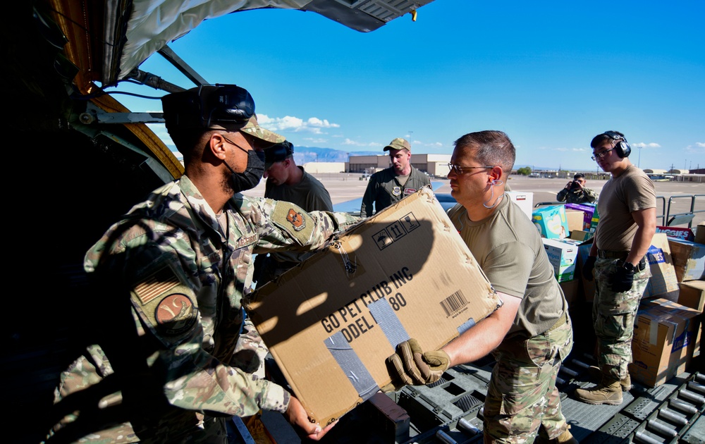 Team Fairchild delivers supplies for refugees at Holloman AFB