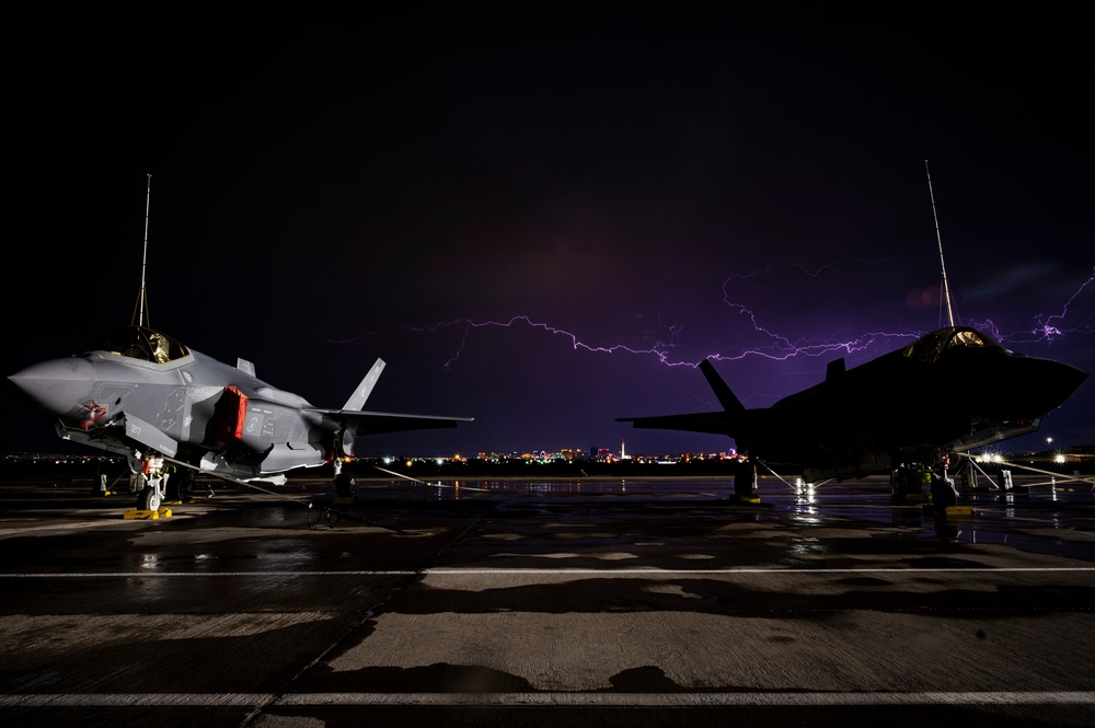 The F-35 Lightning II participates in Red Flag 21-3 at Nellis AFB