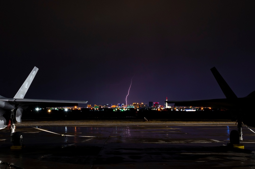 The F-35 Lightning II participates in Red Flag 21-3 at Nellis AFB