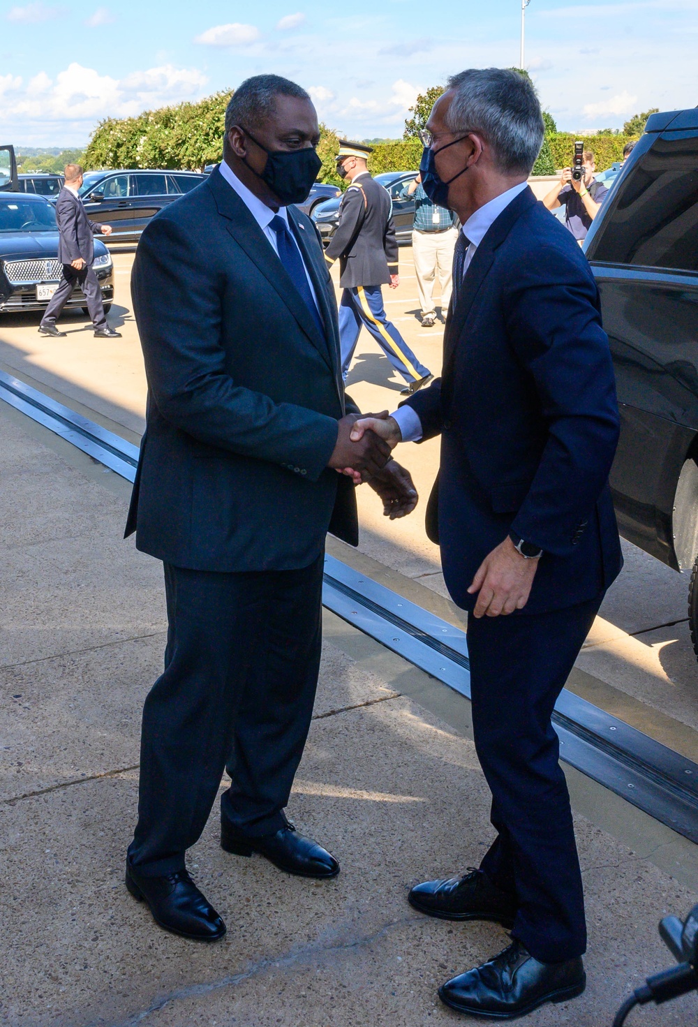 Secretary Austin hosts NATO Secretary General Jens Stoltenberg