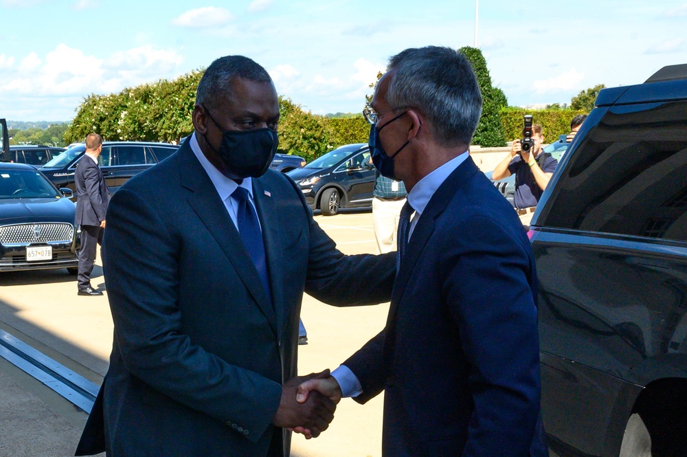 Secretary Austin hosts NATO Secretary General Jens Stoltenberg