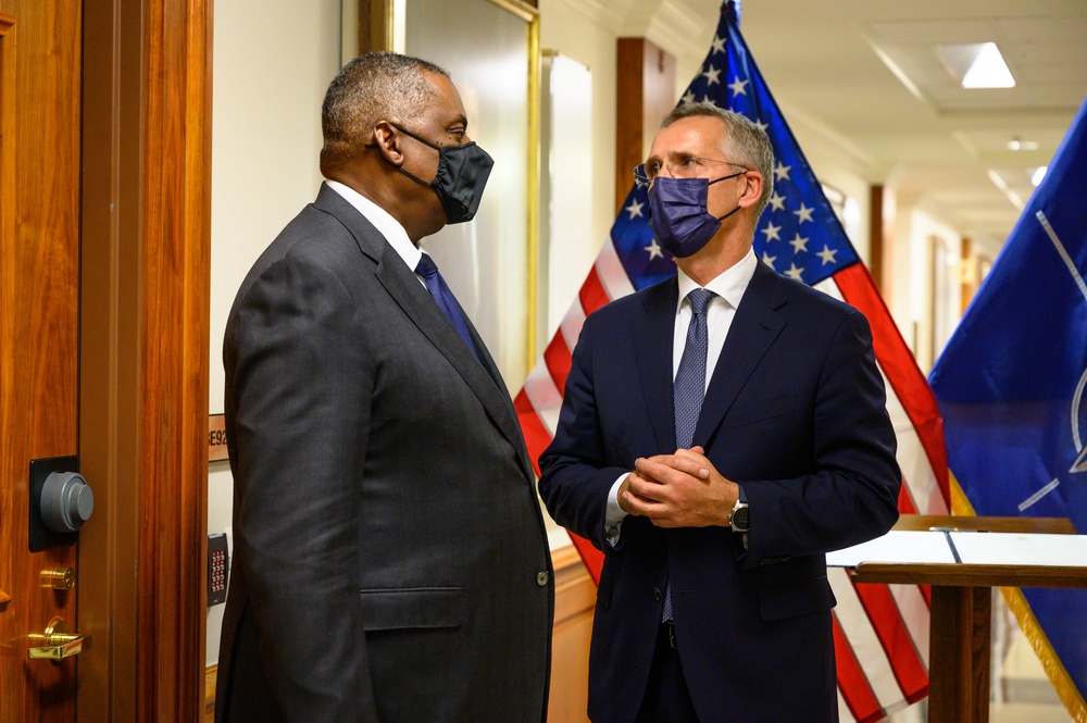Secretary Austin hosts NATO Secretary General Jens Stoltenberg