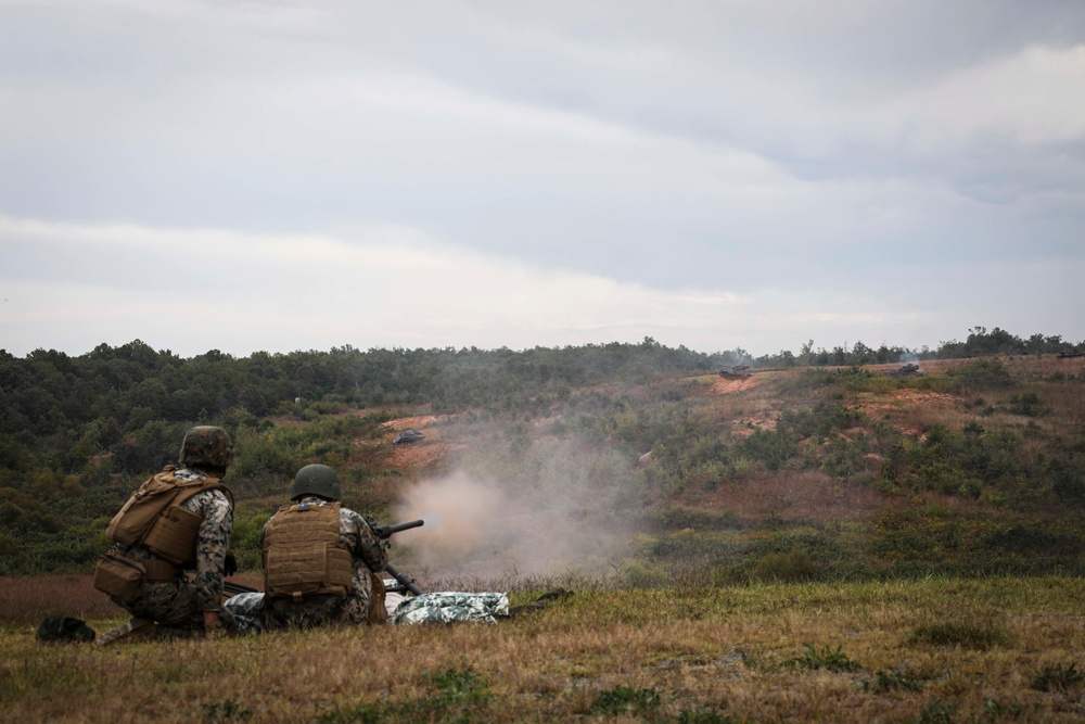 CBIRF Marines Conduct Crew Served Weapons range.