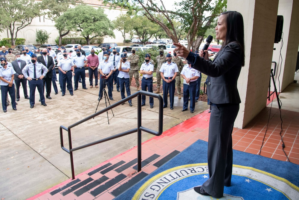 USECAF Gina Ortiz Jones Visits Joint Base San Antonio