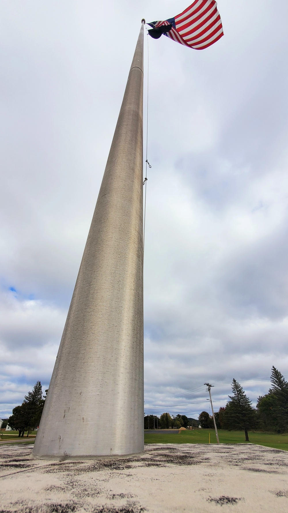 American flag and Fort McCoy
