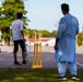 Afghans play cricket at Fort McCoy