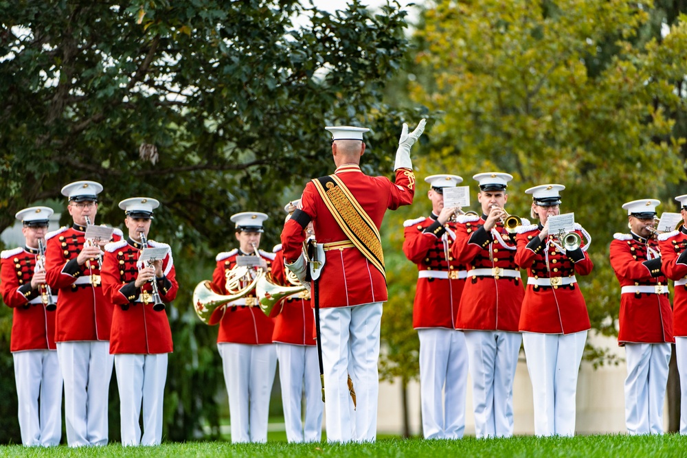 Military Funeral Honors with Funeral Escort are Conducted for U.S. Marine Corps Sgt. Fred Farris in Section 62