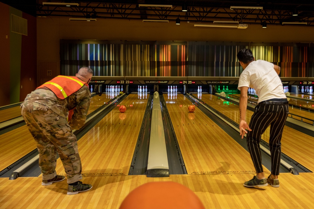 Soldiers Bowl with Afghan Personnel
