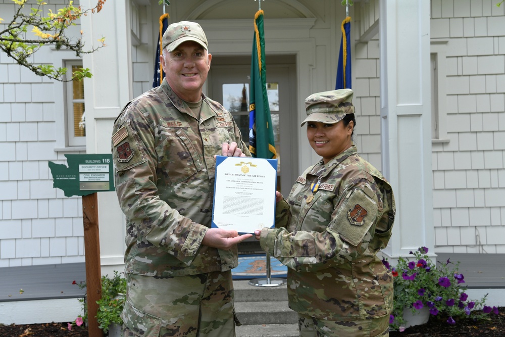 Washington ANG Headquarters Airman recognized for COVID-19 Operations Support