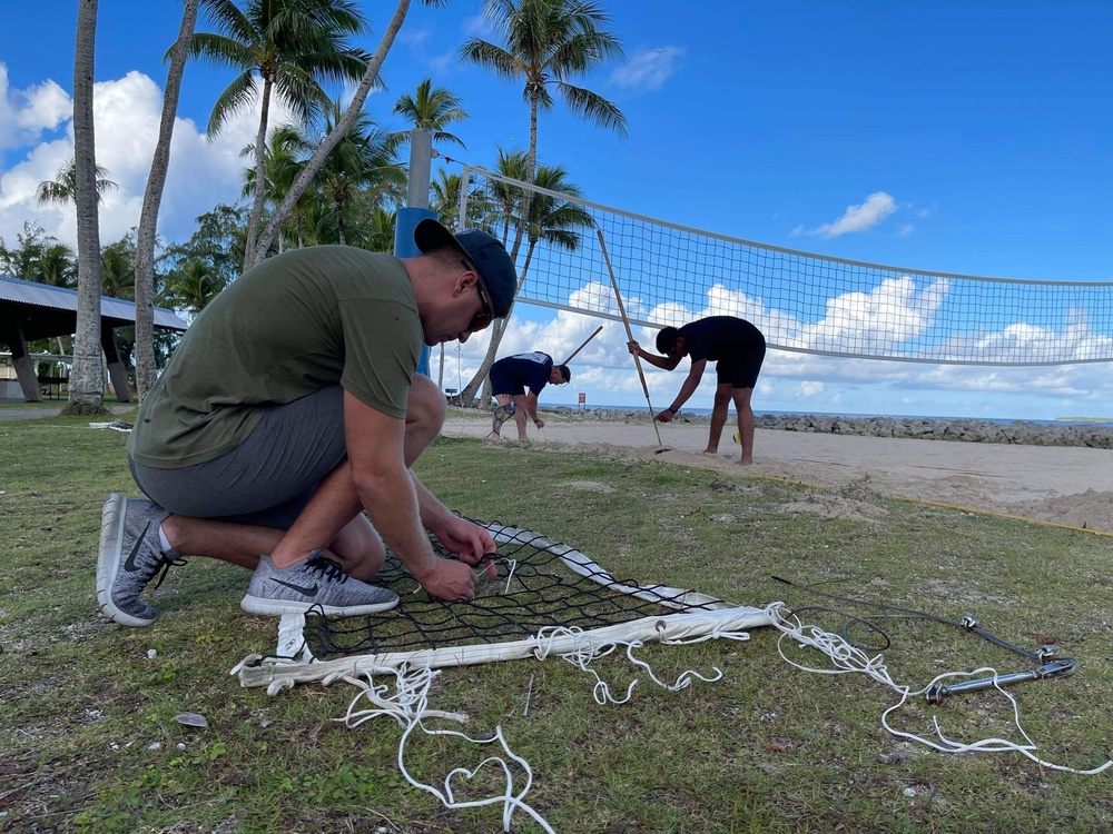 US Navy Seabees assigned to NMCB-5 volunteer in Marshall Islands